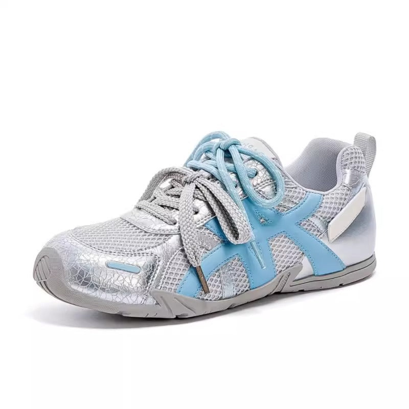 Damen Sportliche Sneakers mit atmungsaktiver Netzstruktur und reflektierenden Akzenten R&B