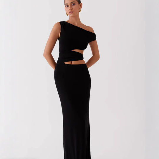 Damen Elegantes Maxikleid mit raffinierten Cut-Out-Details und figurbetontem Schnitt R&B
