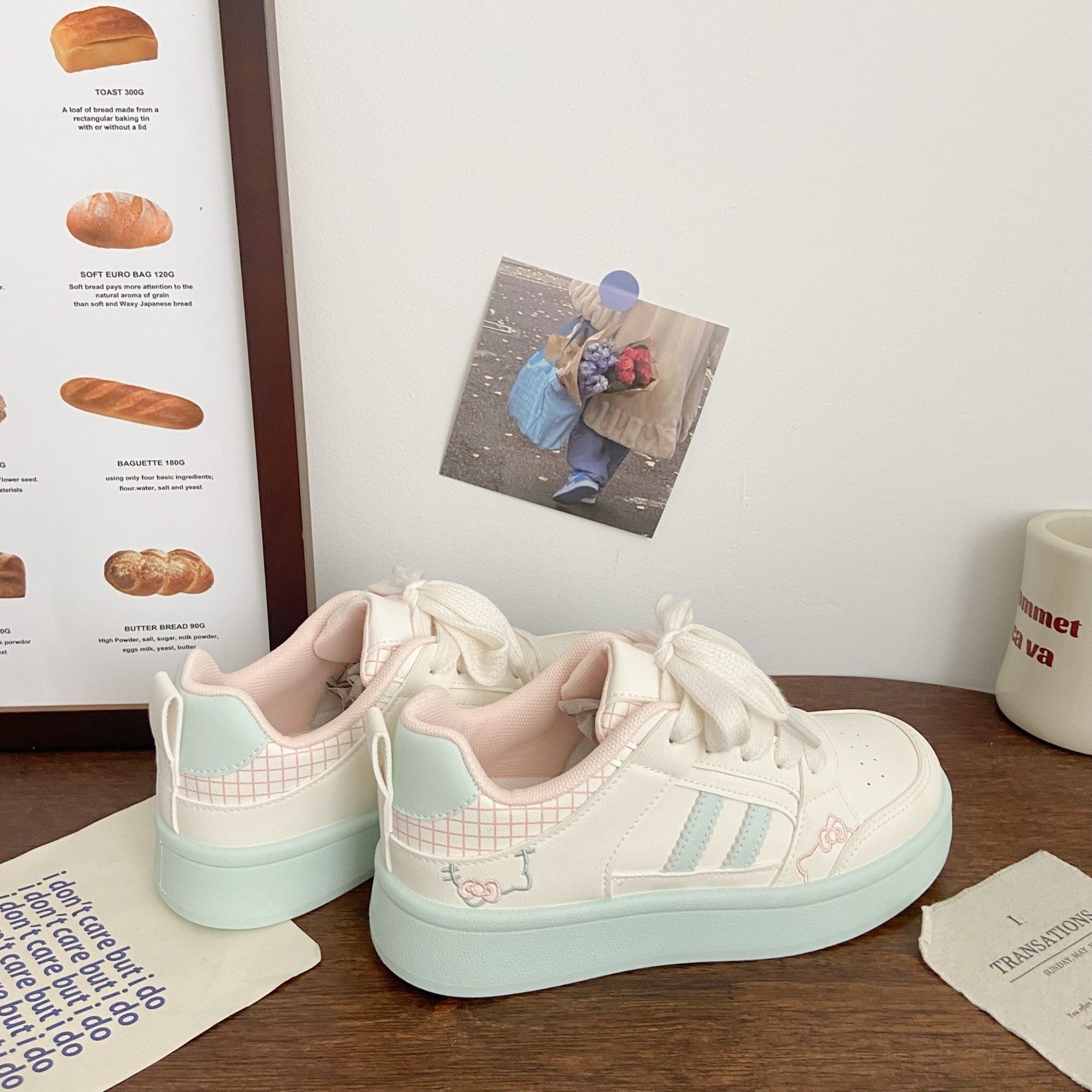 Damen Modische Sneaker mit verspielten Akzenten und rutschfester Sohle