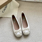 Damen Ballerinas mit eleganter Schleife und hochwertiger Glanzoberfläche R&B
