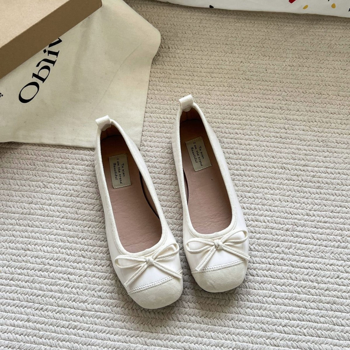 Damen Ballerinas mit eleganter Schleife und hochwertiger Glanzoberfläche R&B