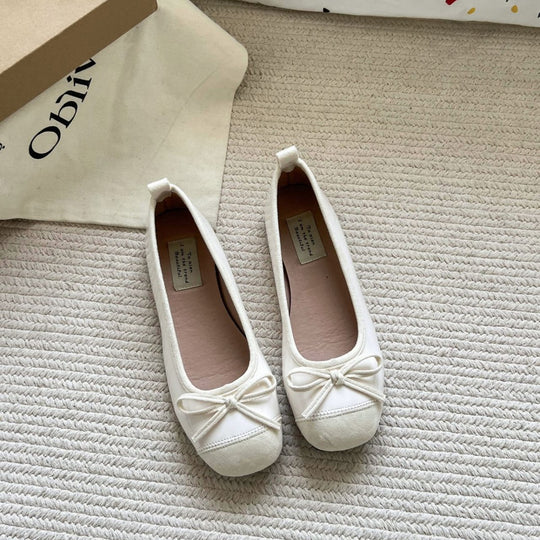 Damen Ballerinas mit eleganter Schleife und hochwertiger Glanzoberfläche R&B