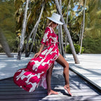 Damen eleganter Kimono mit floralem Design R&B