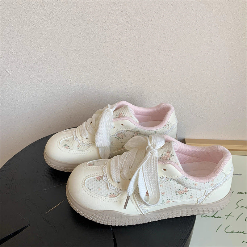 Damen Sneakers mit floralem Spitzen-Design und bequemer Polsterung R&B