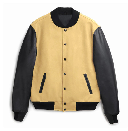 Damen trendige Baseballjacke mit ärmeln und praktischen Eingrifftaschen R&B