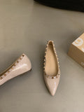 Damen elegante Ballerinas mit modischen Nietenakzenten und komfortabler Innensohle R&B