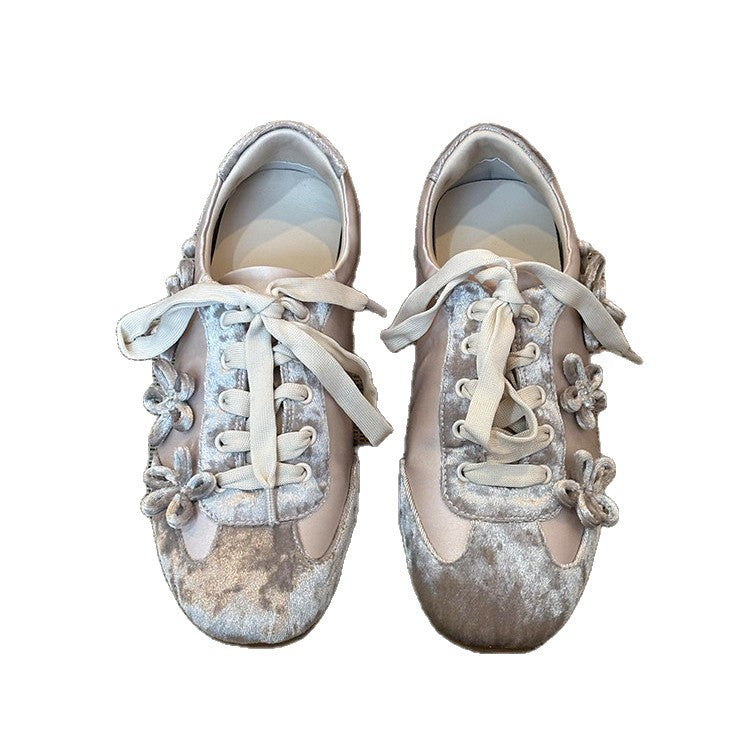Damen trendige Sneaker mit floralem Dekor und komfortabler Sohlenstruktur R&B