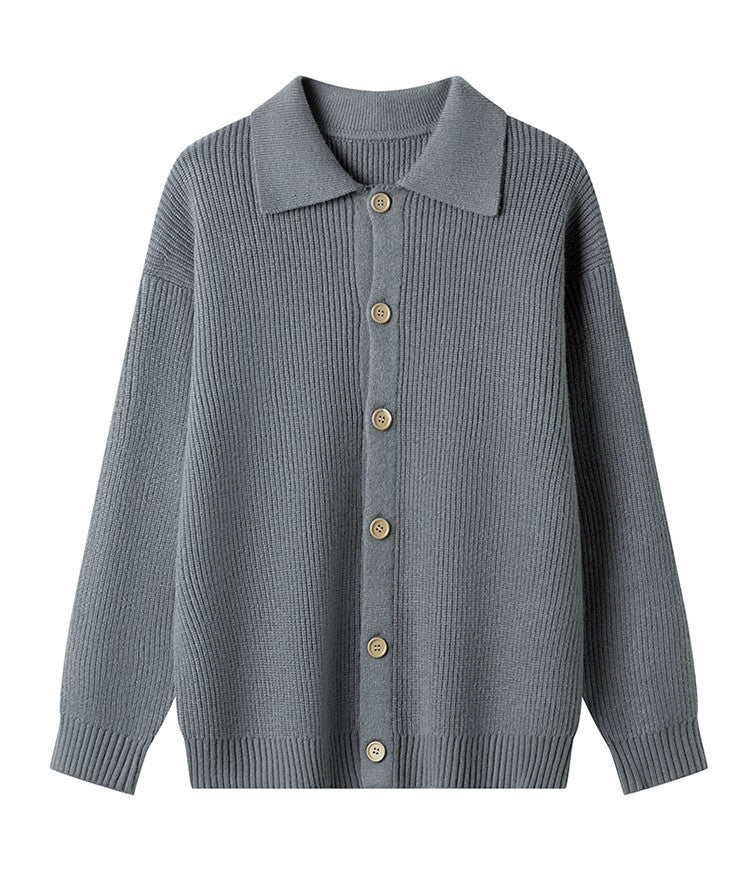 Damen Gemusterte Strickjacke mit Kragen und Knopfleiste R&B