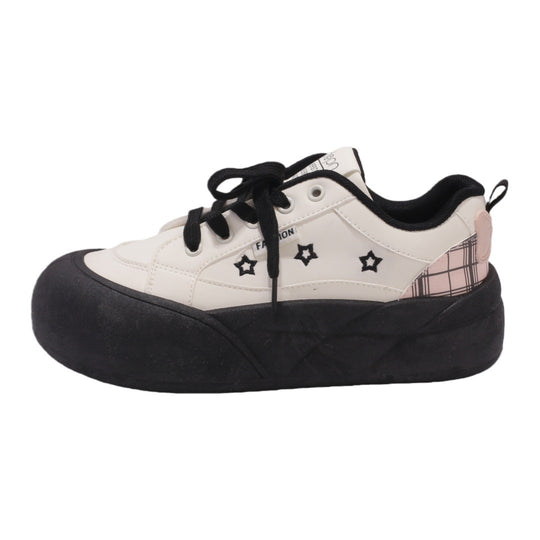 Damen Hochfront Sneaker mit trendigem Plateau und Sternen-Applikationen R&B