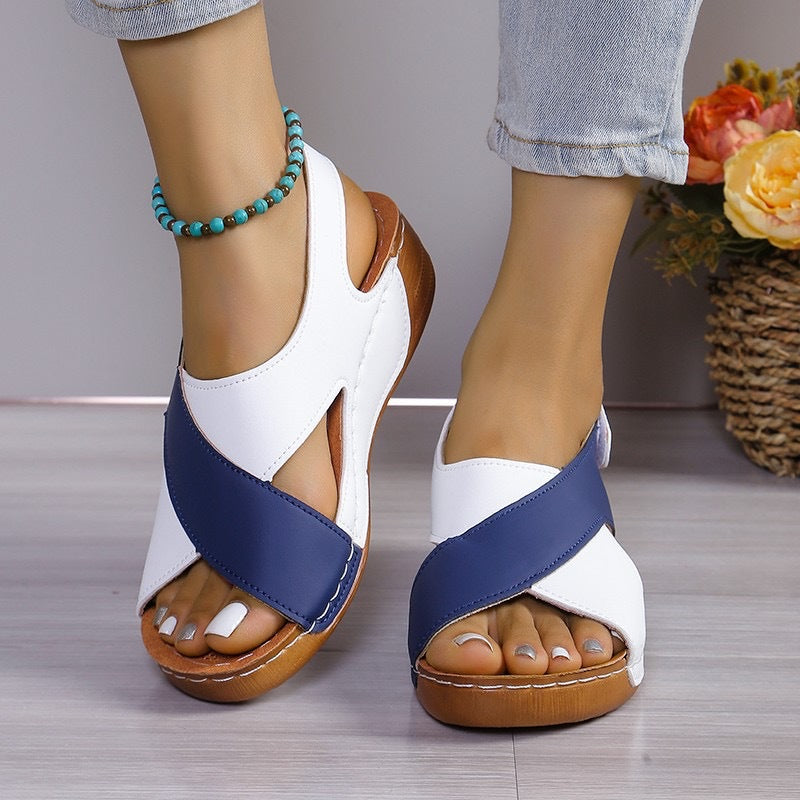 Damen Klimatisierte Sandalen mit offenem Zehenbereich und elastischem Riemendesign R&B