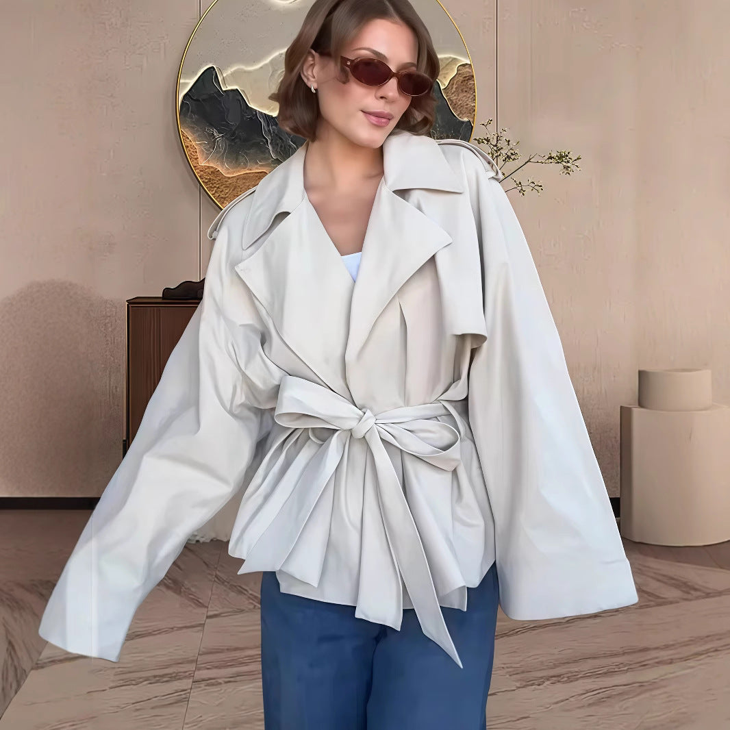 Damen modische Überwurfjacke mit eleganten Raffungen R&B