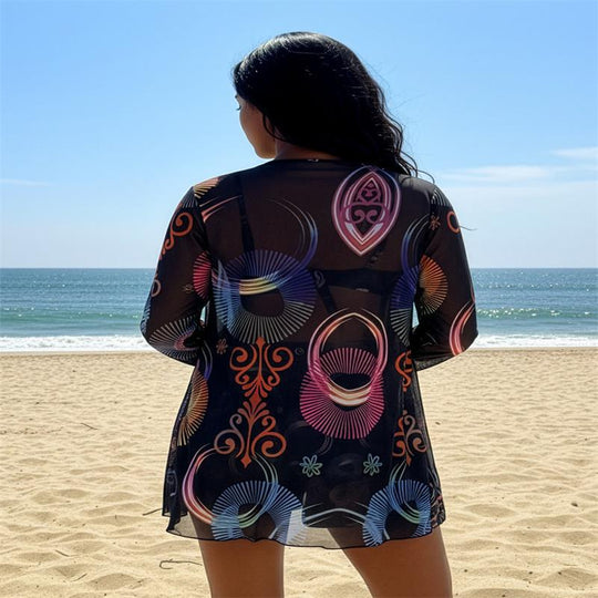 Damen Bikini-Set mit modischem Kimono R&B