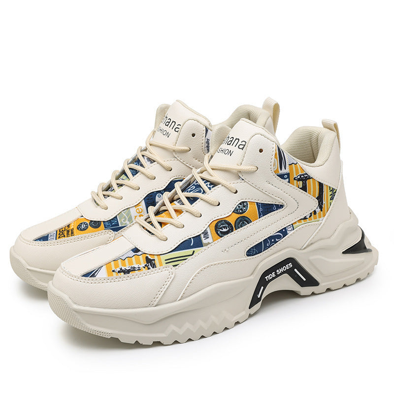 Damen moderne Sneakers mit auffälligem Print und dämpfender Laufsohle