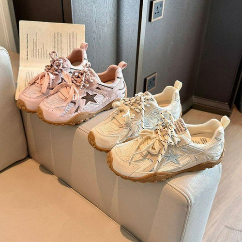 Damen sportliche Sneakers mit atmungsaktiver Mesh-Oberfläche und rutschfester Sohle R&B