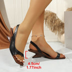 Damen Elegante Slingback-Pumps mit modischem Absatz R&B