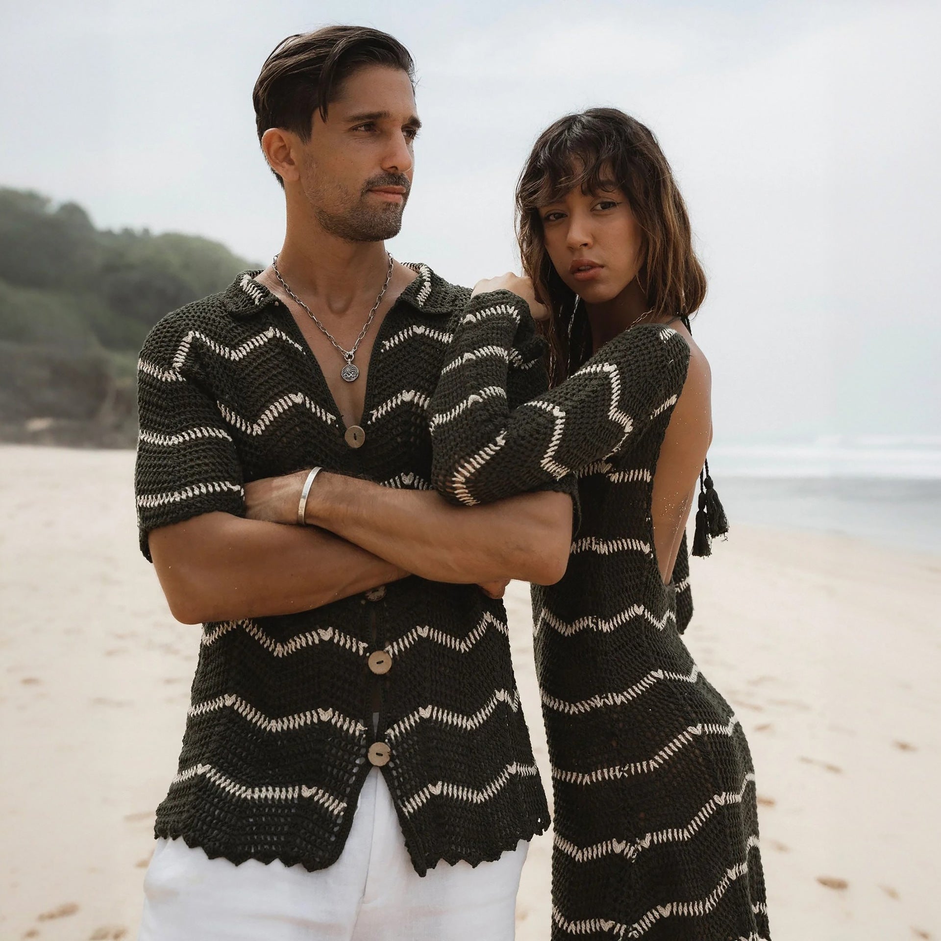 Damen Häkel-Kleid mit tiefem Rückenausschnitt R&B