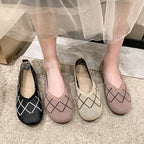 Damen leichte und atmungsaktive Ballerinas aus flexiblem GewR&Be R&B