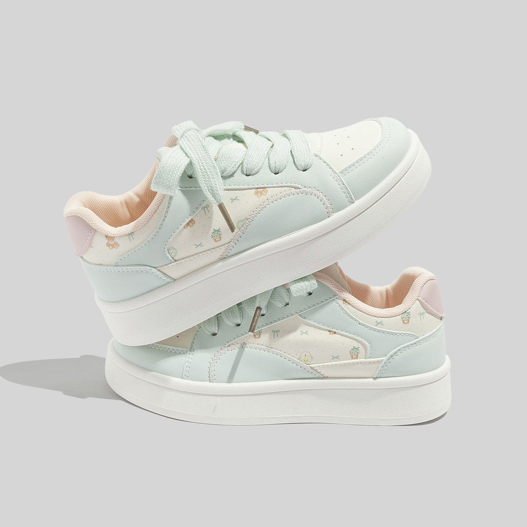 Damen Sneakers mit floralem Allover-Druck und bequemer Sohle R&B