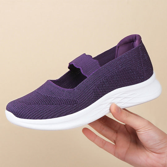 Damen bequeme Sneaker mit elastischen Riemen R&B