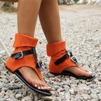 Damen R&Brne Zehentrenner-Sandalen mit modischem Riemen-Design R&B