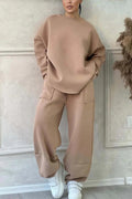 Damen gemütliches Oversized Sweatanzug-Set R&B