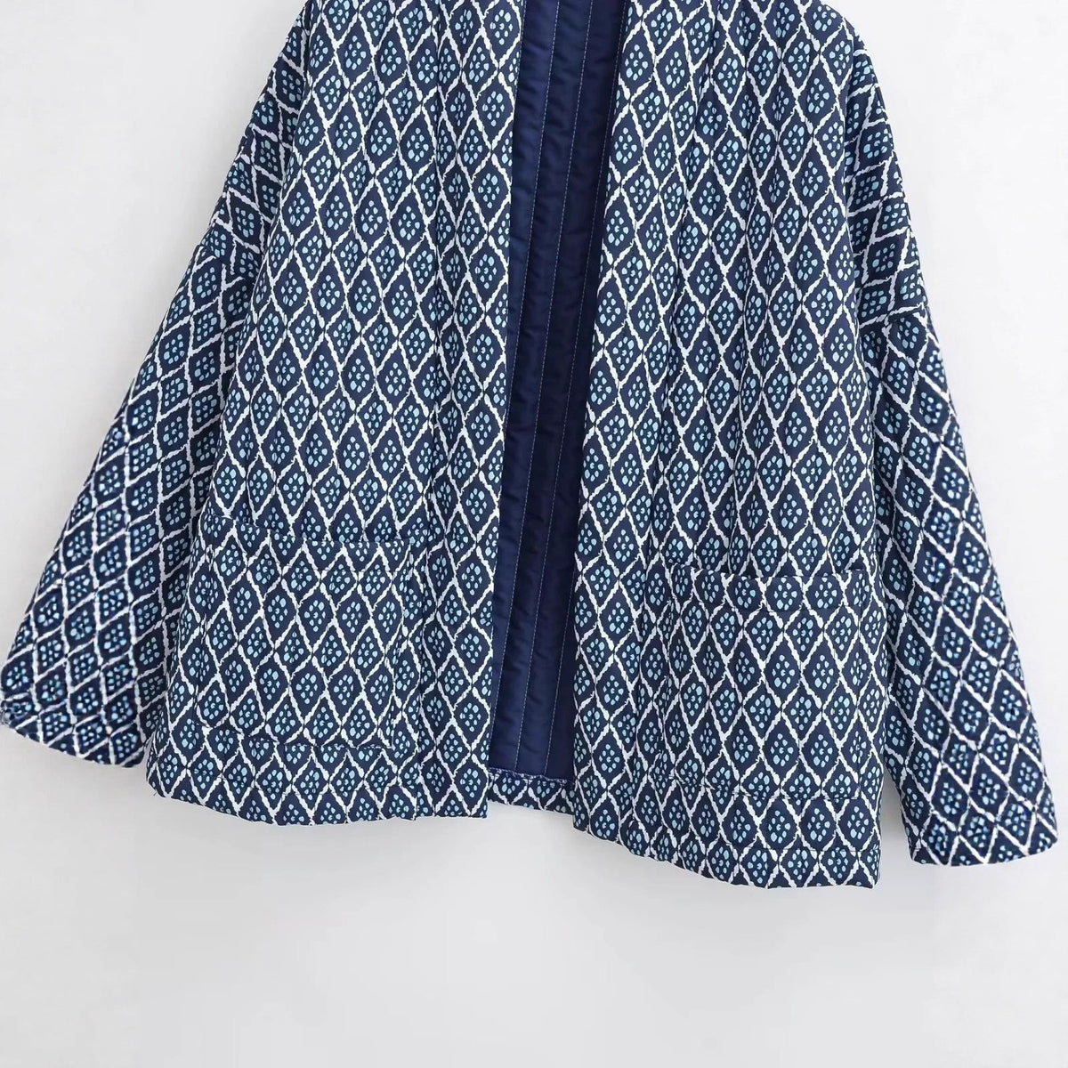 Damen Kimono-Jacke mit elegantem Muster und lockerer Passform R&B