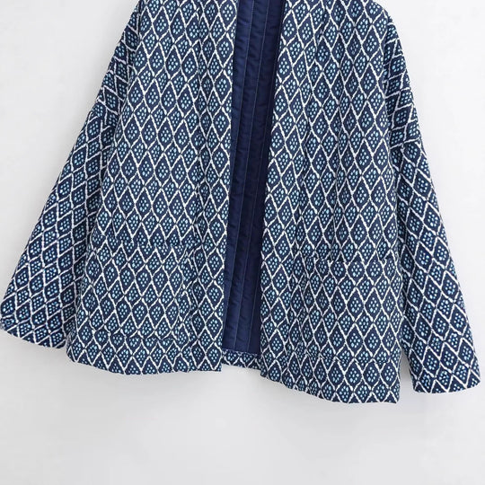 Damen Kimono-Jacke mit elegantem Muster und lockerer Passform R&B