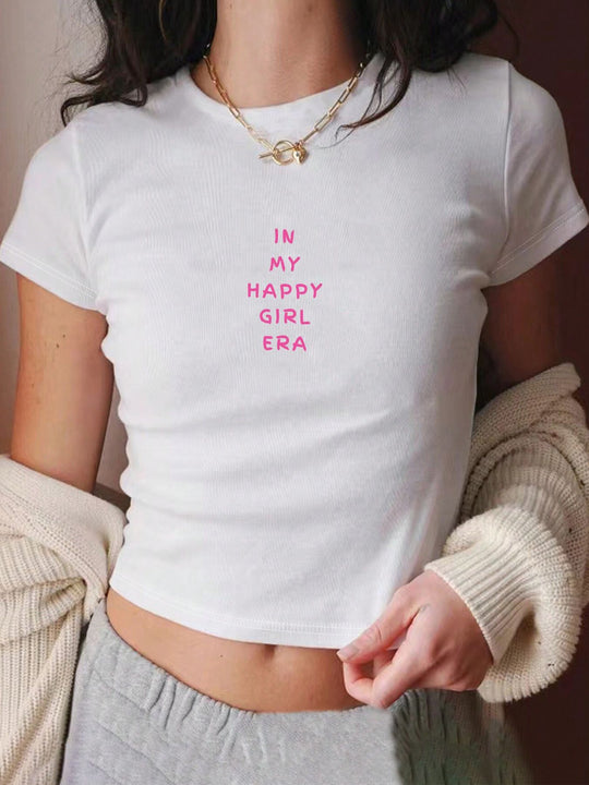 Damen Crop Top mit 90er Jahre Aufdruck R&B