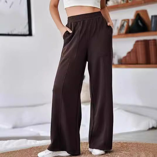 Damen Bequeme und stilvolle Freizeit-Hosen mit elastischem Bund und praktischen Taschen R&B