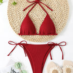 Damen Triangel-Bikini mit verstellbaren Schleifen R&B