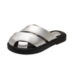Damen Komfortable Metallische Slides R&B