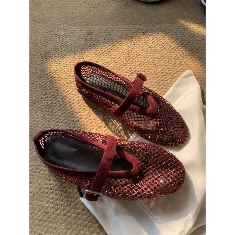 Damen modische Netz-Mary-Jane-Schuhe mit eleganter Schnalle R&B