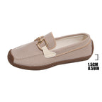 Damen leichte Slip-On Mokassins mit atmungsaktivem Mesh-Obermaterial und modischer Schnallenverzierung R&B