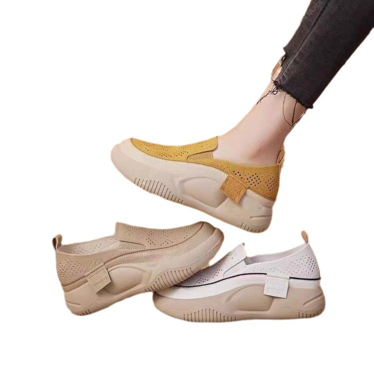Damen Atmungsaktive Slip-On Sneakers mit modischem Lochdesign