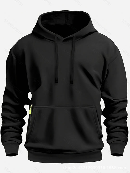 Herren sportlicher Kapuzenpullover mit praktischen Taschen und atmungsaktivem Material R&B