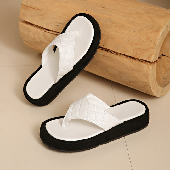 Damen Komfortable Zehentrenner-Sandalen mit geflochtenem Riemen und bequemer Sohle R&B