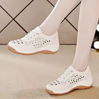 Damen Luftige Sneakers mit modischen Lochmustern und bequemer Dämpfung R&B