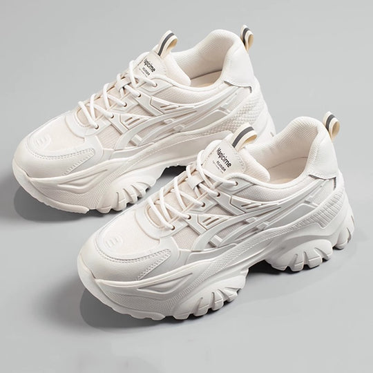 Damen Sportliche Chunky Sneakers mit dämpfender Sohle und atmungsaktiver Obermaterialstruktur R&B
