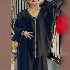 Damen elegante und luftige Bluse mit weitem Schnitt und passender Hose R&B