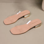 Damen Transparente Sandalen mit elegantem Blockabsatz R&B