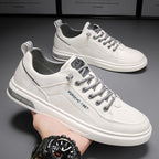 Damen lässige Leder Sneakers mit atmungsaktivem Innenfutter R&B