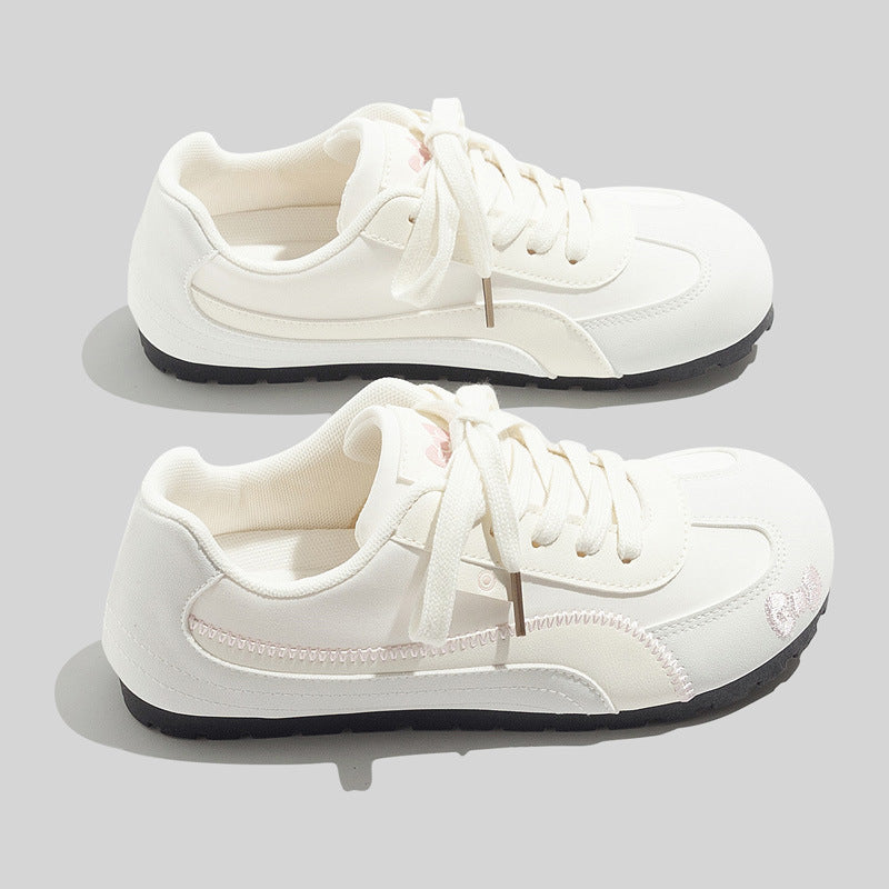 Damen Sportliche Freizeit Sneakers mit zarter Stickerei