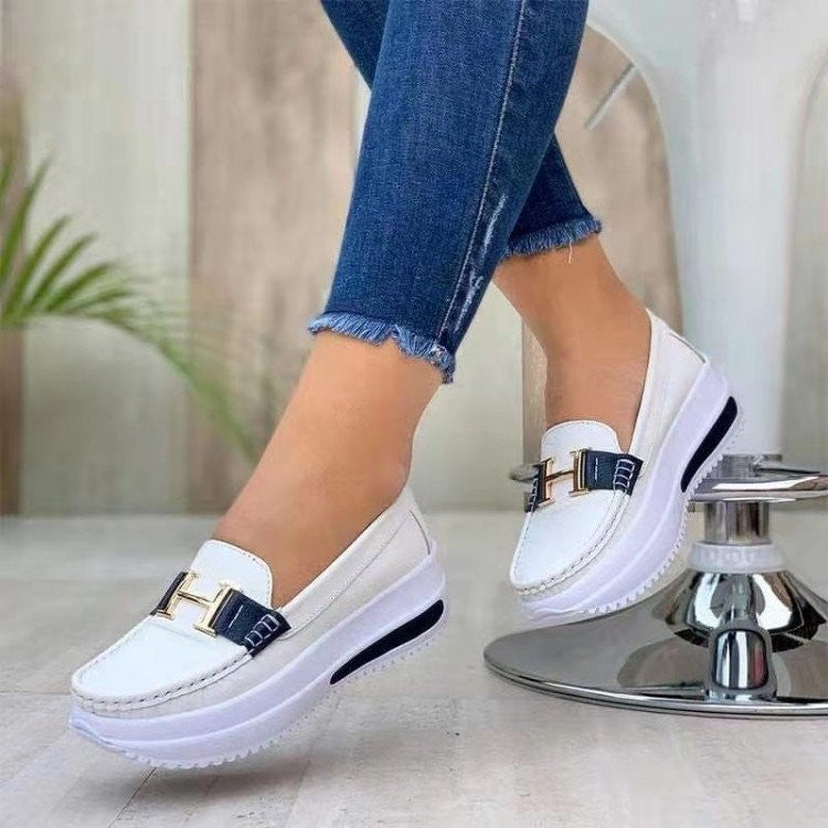 Damen modische Mokassins mit sportlichem Look und gepolsterter Sohle R&B