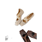 Damen Elegante Ballerina mit Strassverzierungen R&B