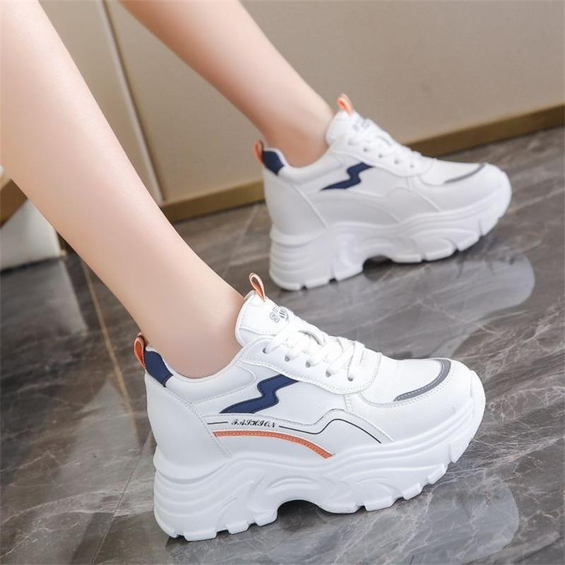 Damen Hochplattform Sneakers mit modischen Details und atmungsaktiver Sohle R&B