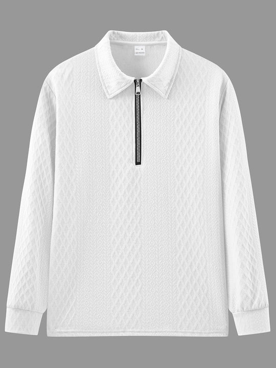 Herren Sweatshirt mit modischem Stehkragen und strukturiertem Design R&B
