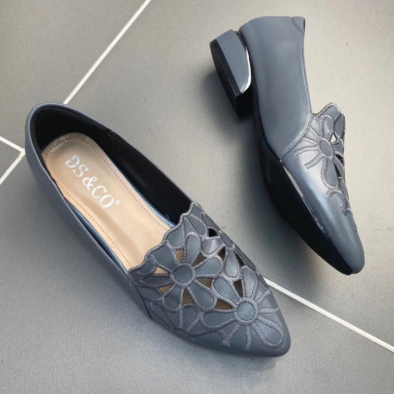 Damen elegante spitze Slingbacks mit filigranem Dekor R&B