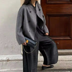 Damen Oversized Wolljacke im modernen Stil R&B