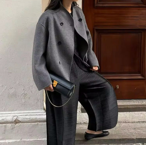 Damen Oversized Wolljacke im modernen Stil R&B