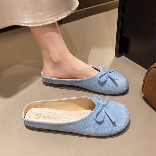 Damen elegante Mules mit dekorativem Schleifenakzent R&B
